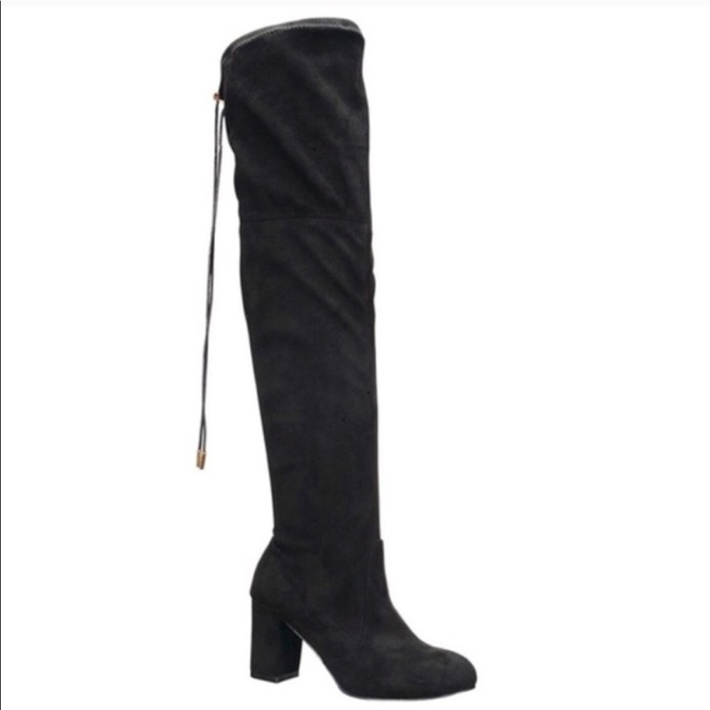 Black knee high boots